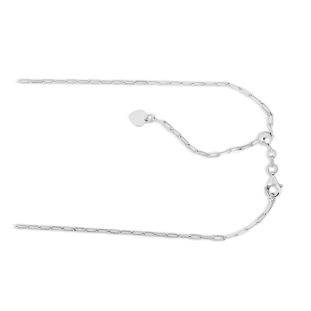Silver Adjustable Paperclip Chain