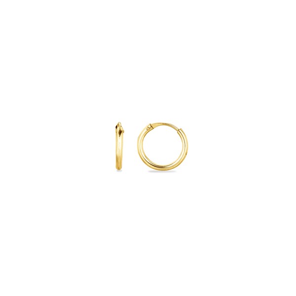 10mm Gold Endless Hoop Earrings