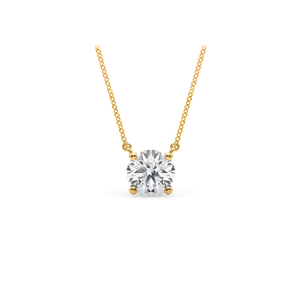 1 Ct Round Lab Diamond Solitaire Pendant Necklace