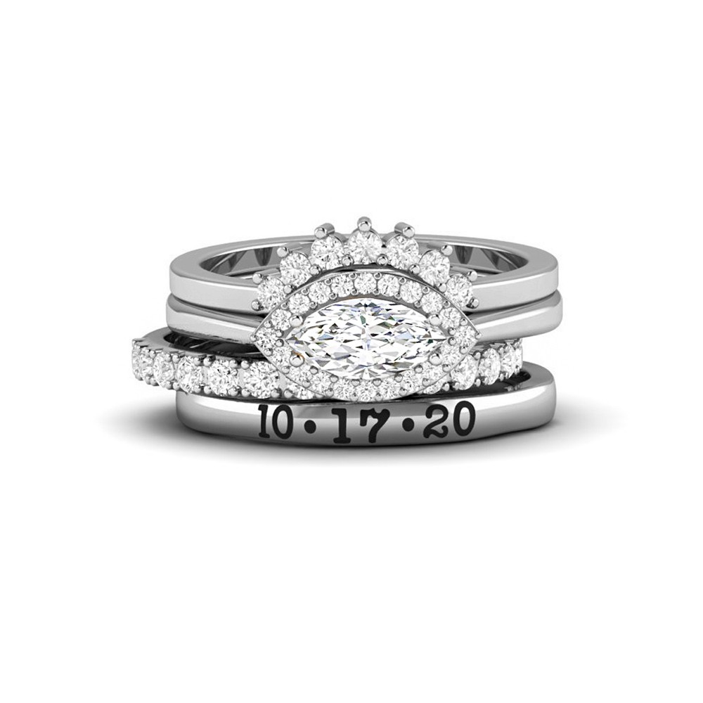 Eye Love It Personalized Engagement Ring Stack
