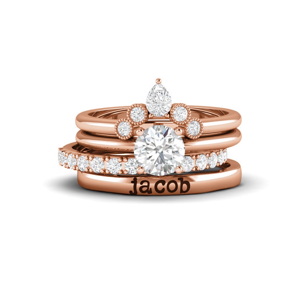 Diamond Dreamy Personalized Engagement Ring Stack