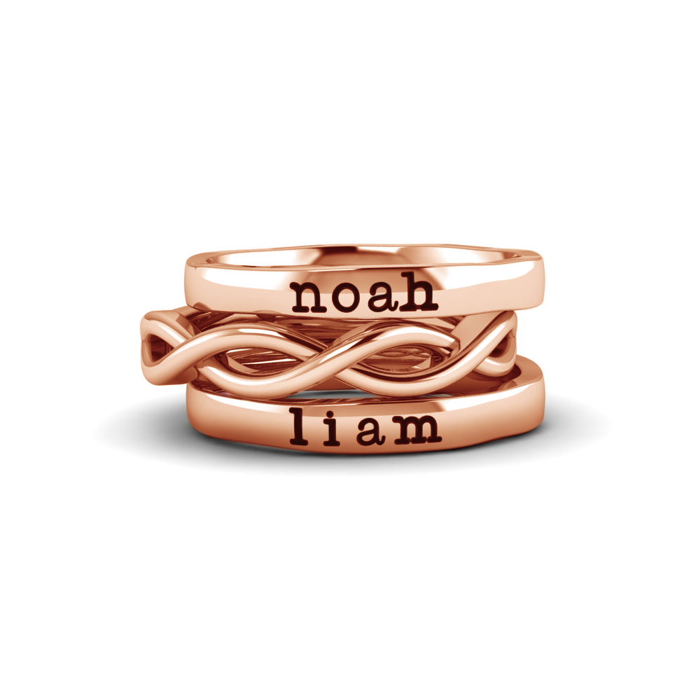 Together Name Ring Stack