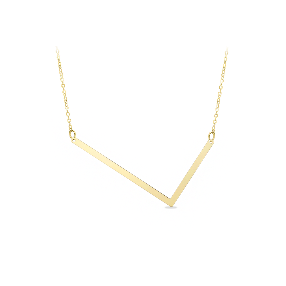 Large Gold Initial Necklace L