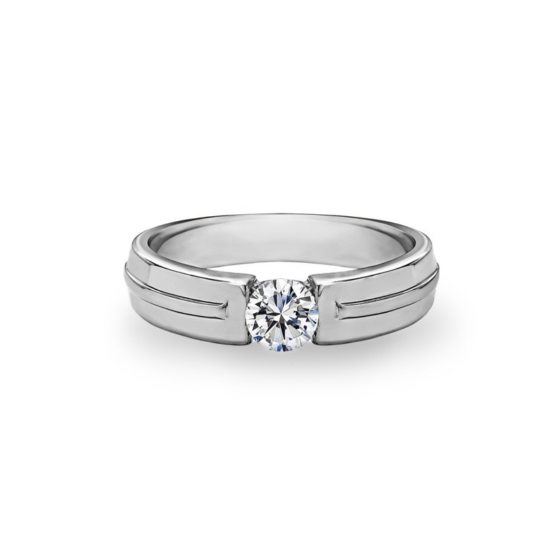 Single Diamond Tension Set Ring