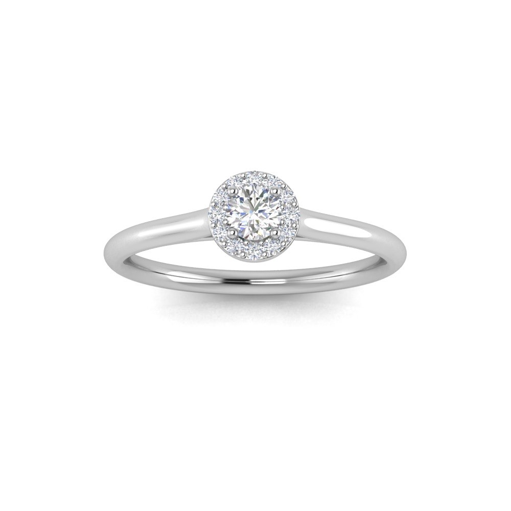 .18 Ctw Diamond Halo Promise Ring