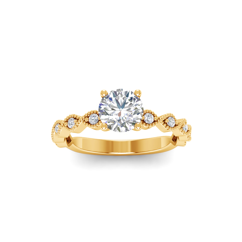 1.1 Ctw Lab Diamond Infinity Milgrain Engagement Ring
