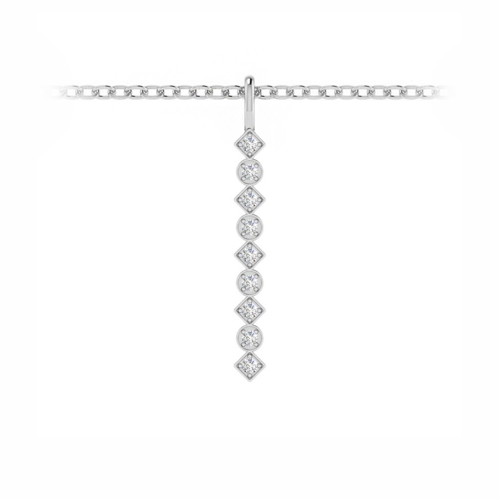 Art Deco Diamond Bar Pendant