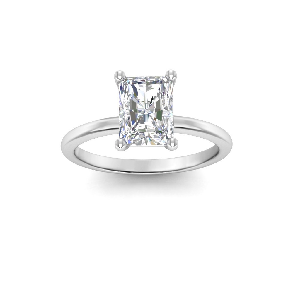 2 Ct Radiant Lab Diamond Solitaire Engagement Ring