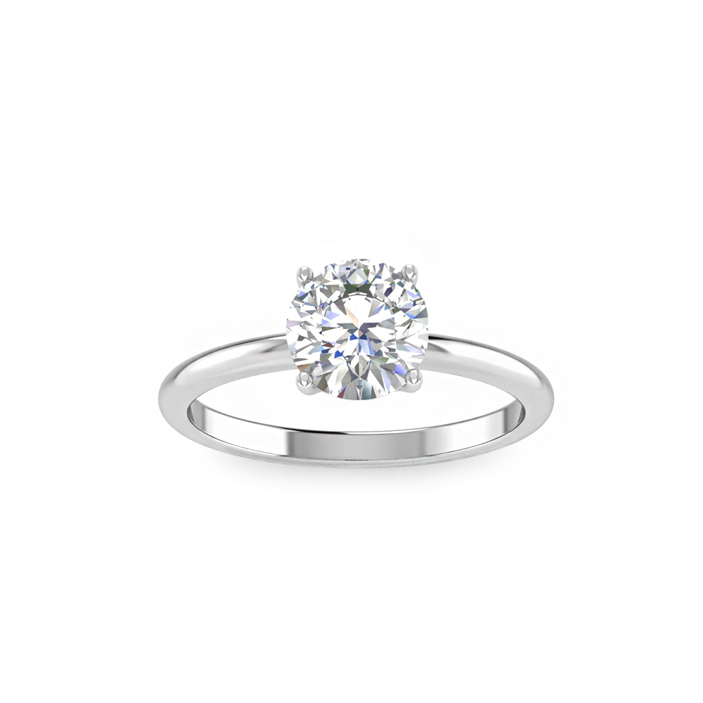 .75 Ct Round Lab Diamond Solitaire Engagement Ring