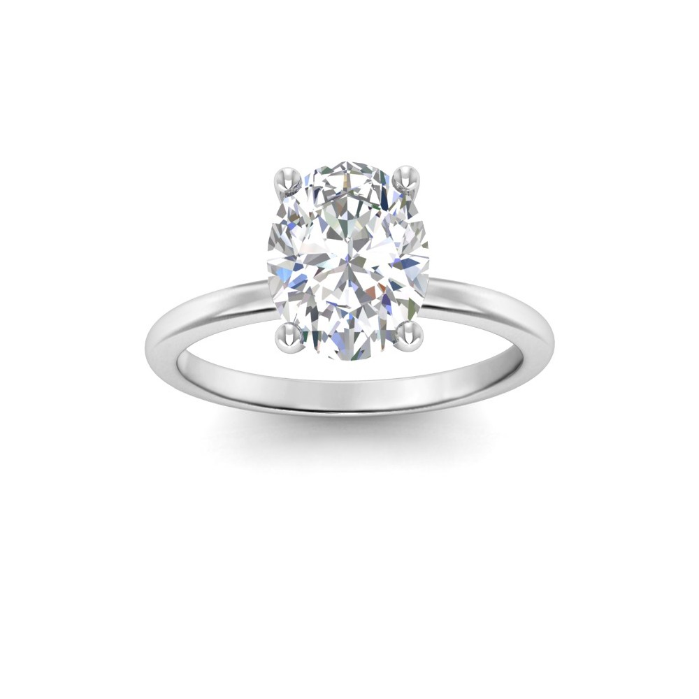 5 Ct Oval Moissanite Solitaire Engagement Ring