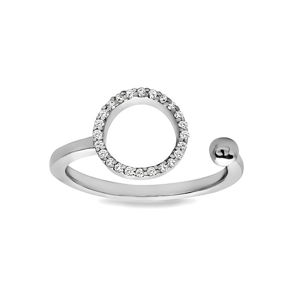 Diamond Circle Open Ring