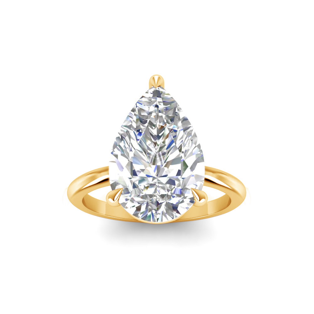 5 Ct Pear Lab Diamond Solitaire Ring