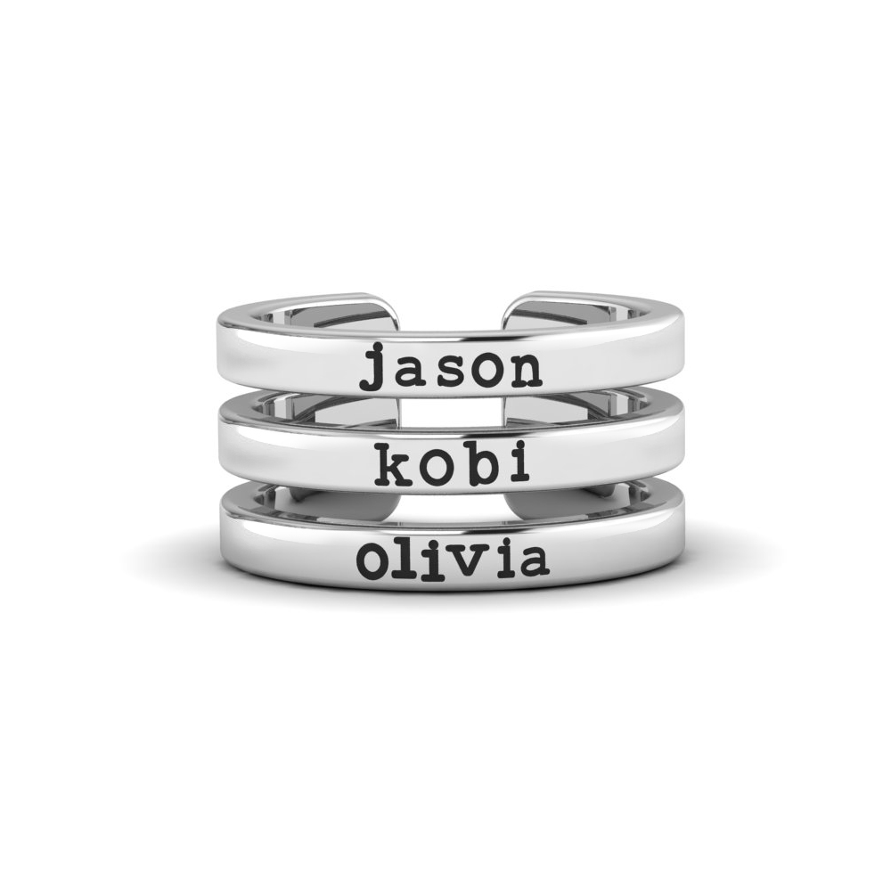 Three in One Name Ring