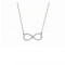 Silver Pavé CZ Infinity Necklace