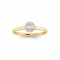 .18 Ctw Lab Diamond Halo Promise Ring