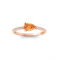 East West .50 Ct Pear Garnet Pavé Birthstone Ring