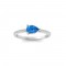 East West .50 Ct Pear Topaz Pavé Birthstone Ring