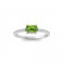 East West .50 Ct Oval Peridot Pavé Birthstone Ring