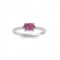 East West .50 Ct Oval Tourmaline Pavé Birthstone Ring