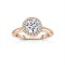 .75 Ctw Round Diamond Halo Engagement Ring