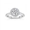 .75 Ctw Round CZ Halo Engagement Ring