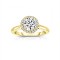 .75 Ctw Round CZ Halo Engagement Ring