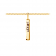 Small Personalized Vertical Bar Charm
