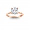 1 Ct Round Moissanite Solitaire Engagement Ring