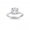 1 Ct Round Moissanite Solitaire Engagement Ring