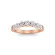 .80 Ctw Round Lab Diamond Statement Curved Band