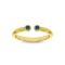 Two Birthstone Open Ring
