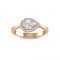 1.40 Ctw Pear CZ East West Halo Engagement Ring