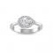 1 Ct Pear Moissanite & .40 Ctw Diamond East West Halo Engagement Ring