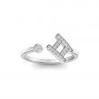 Pavé Zodiac Open Ring - Gemini