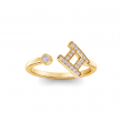 Pavé Zodiac Open Ring - Gemini