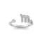 Pavé Zodiac Open Ring - Virgo