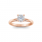 1.5 Ct Cushion Moissanite & .06 Ctw Diamond Secret Halo Solitaire Ring