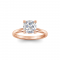 2 Ct Cushion Lab Diamond & .06 Ctw Diamond Secret Halo Solitaire Ring