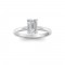 1.5 Ct Emerald Lab Diamond & .06 Ctw Diamond Secret Halo Solitaire Ring