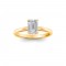 1.5 Ct Emerald Lab Diamond & .06 Ctw Diamond Secret Halo Solitaire Ring
