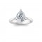 1.5 Ct Pear Moissanite & .06 Ctw Diamond Secret Halo Solitaire Ring