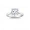 2.06 Ct Round CZ Secret Halo Solitaire Ring