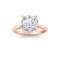 3.06 Ct Round CZ Secret Halo Solitaire Ring