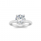 2.10 Ctw Round CZ Secret Halo Solitaire Ring