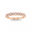 Lab Diamond Milgrain Bezel Stackable Band