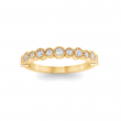 Lab Diamond Milgrain Bezel Stackable Band