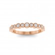 Lab Diamond Milgrain Bezel Stackable Band
