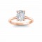 2.5 Ct Elongated Cushion CZ Hidden Halo Engagement Ring