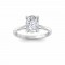 2.5 Ct Elongated Cushion Lab Diamond & .10 Ctw Diamond Hidden Halo Engagement Ring