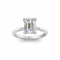 4 Ct Emerald CZ Hidden Halo Engagement Ring